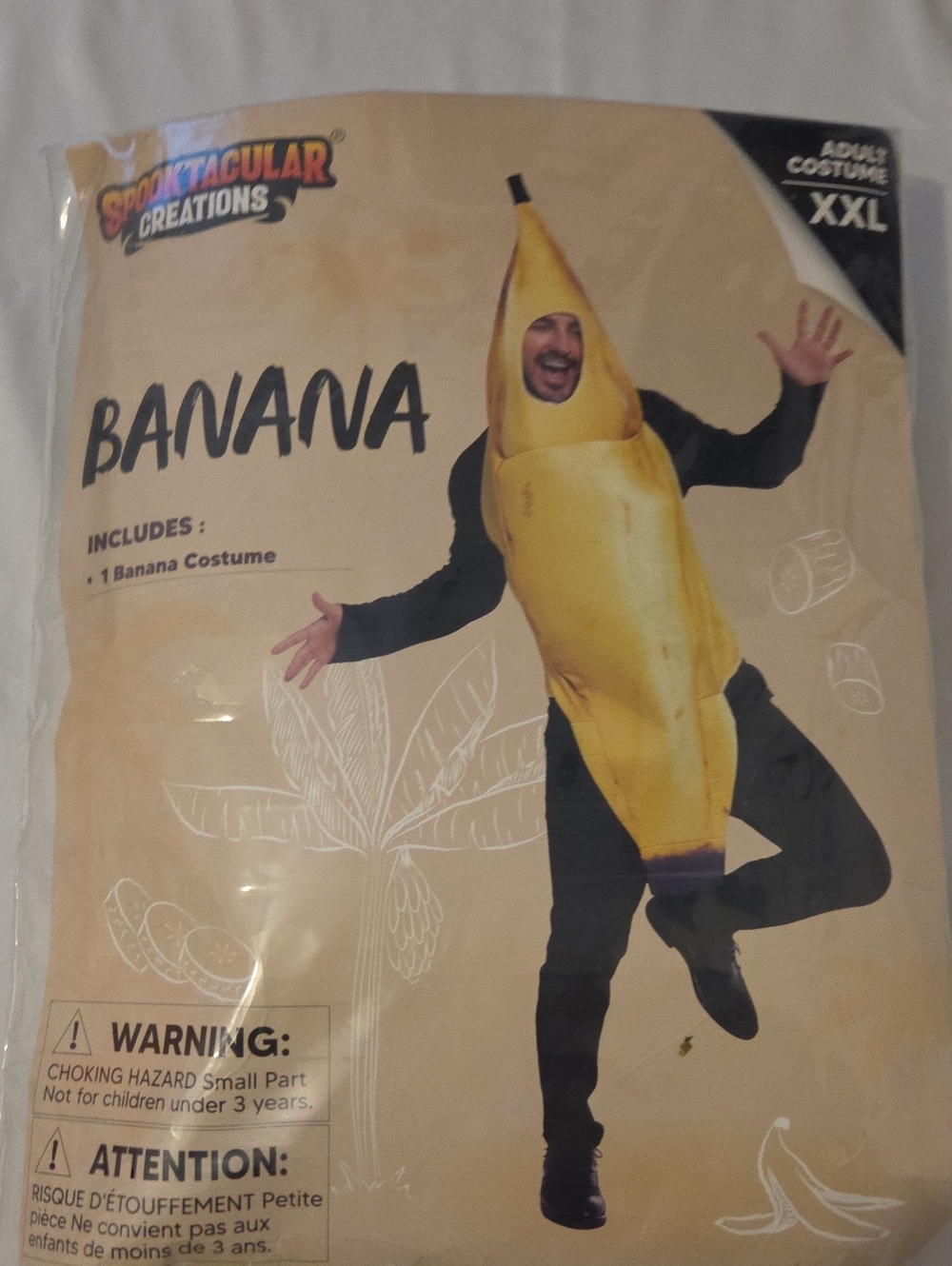 Spooktacular Creations Men's Yellow Banana Costume - Fun Halloween Outfit